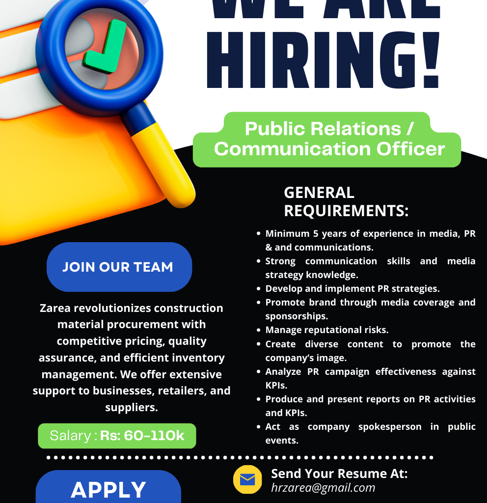 Public Relations Officer / Communication Officer