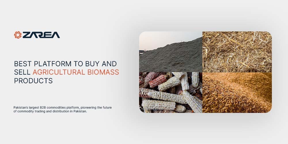 As a B2B e-commerce platform, Zarea specializes in connecting businesses with suppliers, including agricultural biomass products.