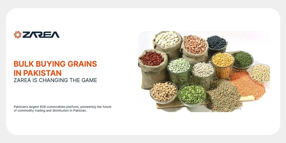 Buying grains in bulk for your home and shop in Pakistan. We offer fresh grains like wheat, rice, maize, barley, pulses, and more.